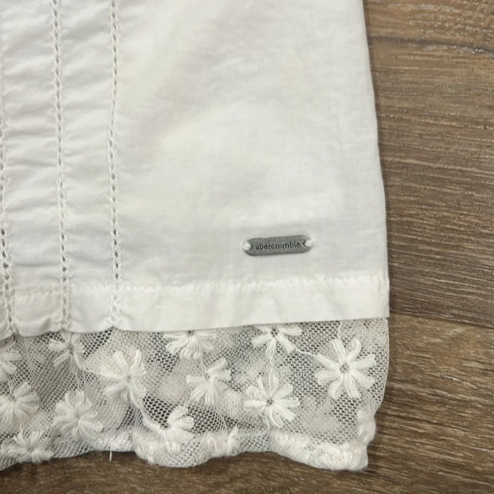 Abercrombie Girls Dress Sleeveless White Floral Boho Bohemian look embroidered - Picture 4 of 14